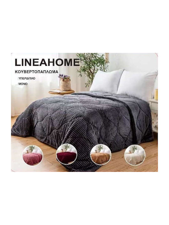 Linea Home Κουβερτοπάπλωμα Μονό 160x210εκ. Μπορντώ