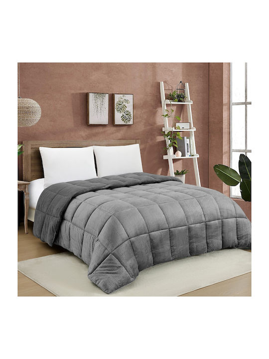 Melinen Κουβερτοπάπλωμα Μονό 160x220εκ. Shelby Anthracite 740 GSM