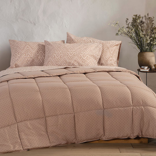 Nef-Nef Homeware Πάπλωμα Μονό με Γέμιση Microfiber 160x220εκ. Colorfull Purple 330 GSM