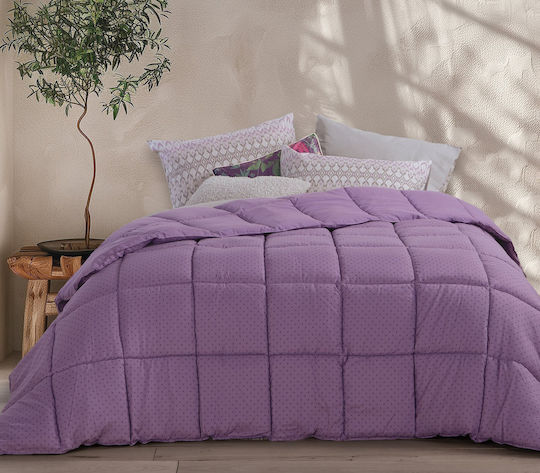 Nef-Nef Homeware Duvet Queen with Microfiber Filling 240x220cm Colorfull Purple 330 GSMGsm