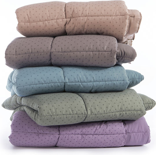 Nef-Nef Homeware Duvet Single with Microfiber Filling 160x220cm Colorfull Taupe 330 GSMGsm