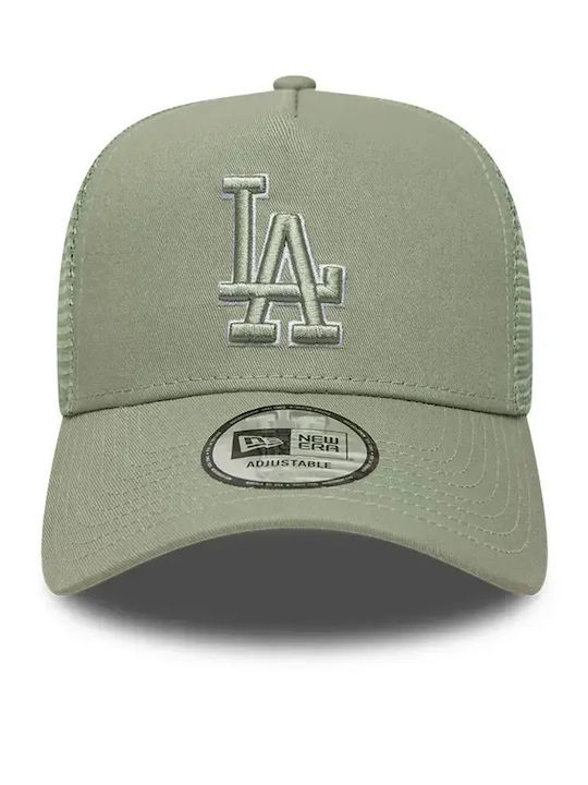 New Era La Dodgers Mlb Outline Pastel Green 9forty E-frame Trucker Adjustable Cap 60856371
