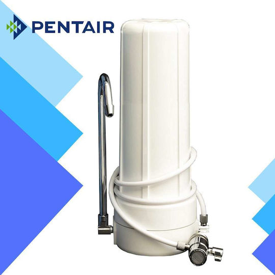 Pentair Ct-10 Single Countertop Water Filter System with Replacement Filter WFI0440
