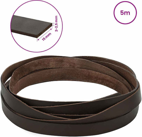 vidaXL Leder Schnürsenkel Braun Länge 5m