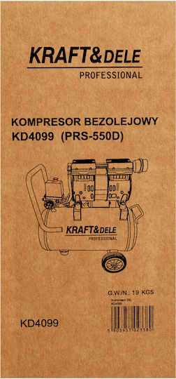 Oil-free Compressor 24l 1200w 220l/min Kd4099