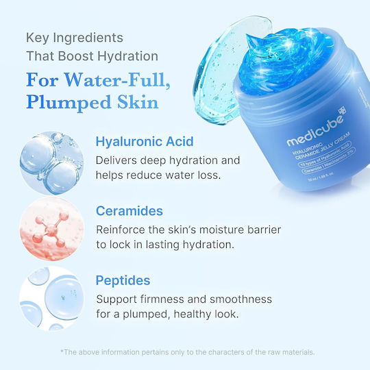 Medicube Hyaluronic Ceramide Jelly Moisturizing Face Cream with Hyaluronic Acid & Niacinamide 50ml
