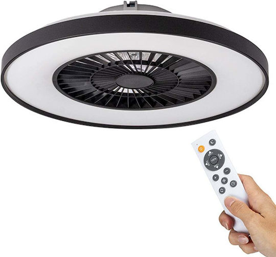 123led Πλαφονιέρα 60.4cm με Φως Μαύρη