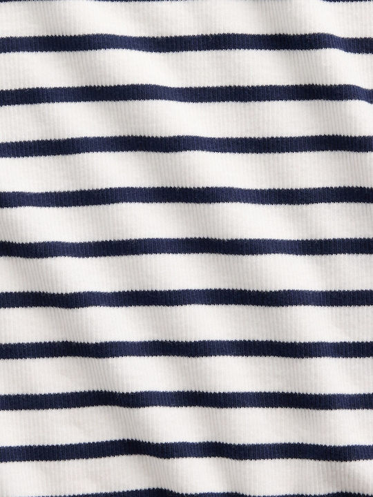 Kids Short-sleeved Navy Stripe Top