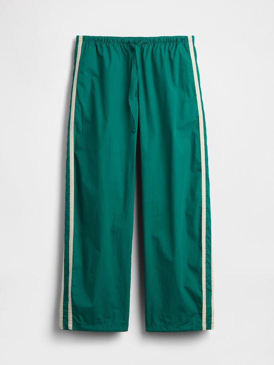 Women's Fabric Trousers with Rubber Band Baize Green