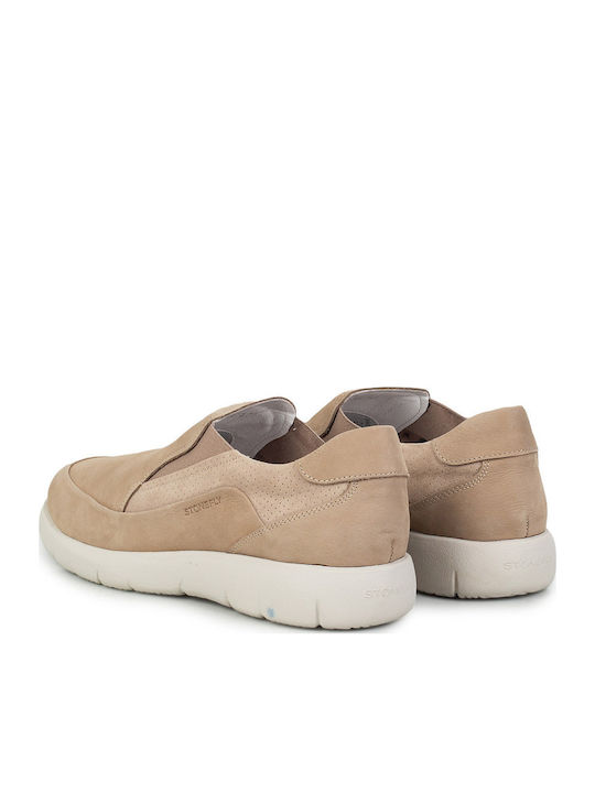 Mocasini Bărbați De Catifea Bej Culoare Full Face Regular Fit