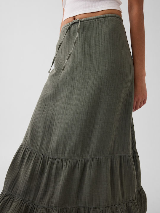 Ψηλόμεση Maxi Φούστα Mesculen Green