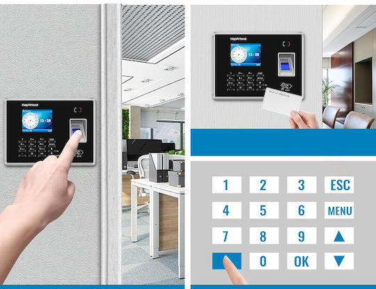 Attendance Time Clock for Access with Fingerprint and Card