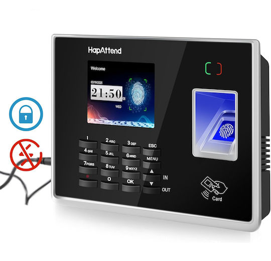 Attendance Time Clock for Access with Fingerprint and Card