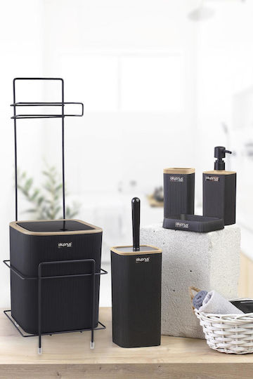 SteweHome SteweHome Badezimmerzubehör-Set Kunststoff Schwarz 6 Stück