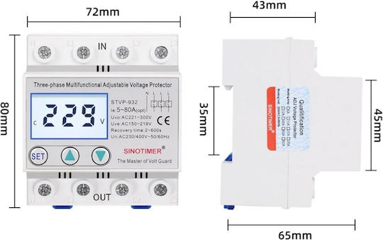 Sinotimer Comutator De Șină 230V 63A