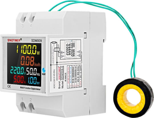 Sinotimer Instrument de Măsură pentru Panou Electric Digital pe Șină Monofazat