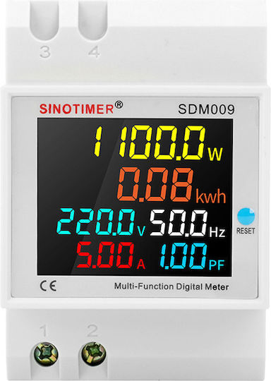 Sinotimer Instrument de Măsură pentru Panou Electric Digital pe Șină Monofazat