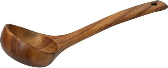 Set of Wooden Serving Utensils With Stand 9 Pieces