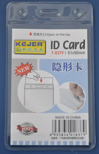 Kejea Carduri De Identificare Din Pvc Cu Buzunar 61x90mm Vertical Set 10 Bucăți Kejea Crystal