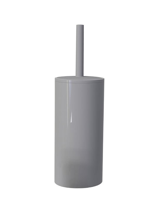 SteweHome Plastic Bathroom Brush and Trash Can Set 6l Grey