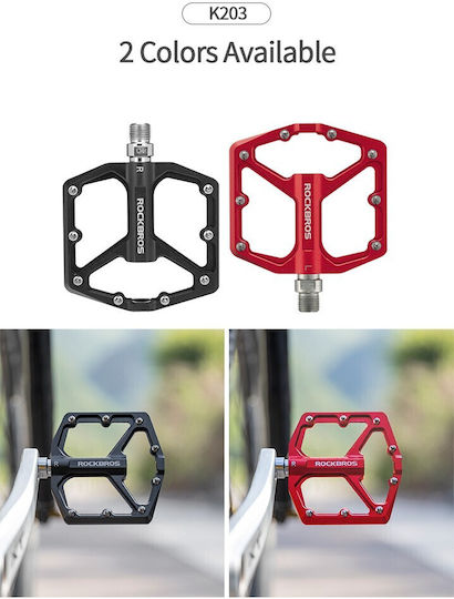 Rockbros Bicycle Pedals Flat Black