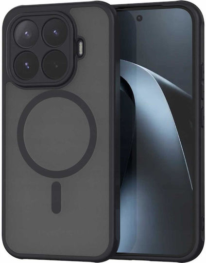 Husă Xiaomi 17t Spacecase Hybrid Compatibil Cu Magsafe Dură Semitransparentă Neagră Magsafe 5905719141592