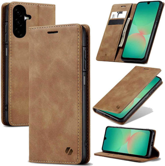 Θήκη Samsung Galaxy A27 Spacecase Wallet Πορτοφόλι Light Brown 5905719141356
