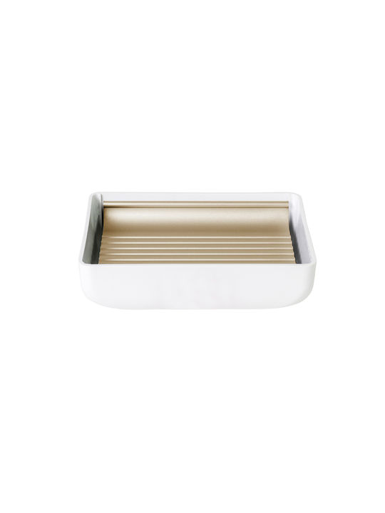 SteweHome Bathroom Accessory Set Plastic White 5 Pieces