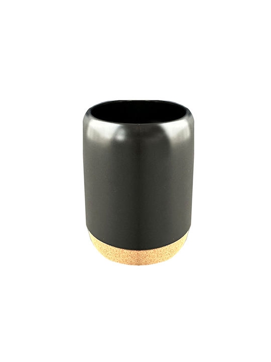 SteweHome Bathroom Accessory Set Ceramic Black 4 Pieces