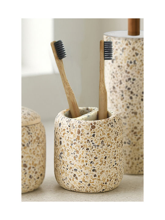 SteweHome SteweHome Badezimmerzubehör-Set Kunststoff Beige 5 Stück SteweHome SteweHome Badezimmerzubehör-Set Kunststoff Beige 5 Stück