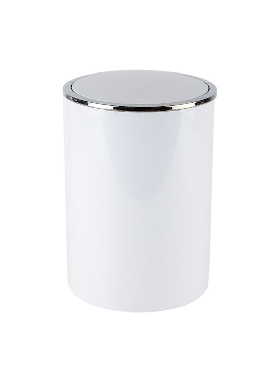 SteweHome Bathroom Accessory Set Plastic White 5 Pieces
