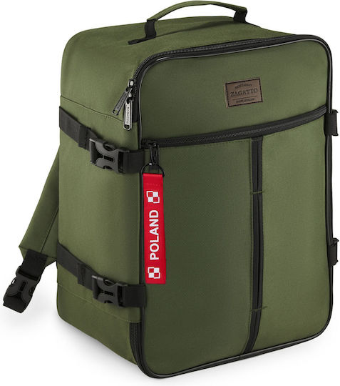 Zagatto Geantă Voiaj Înapoi 24lt Verde Din Țesătură L30xL20xÎ40cm