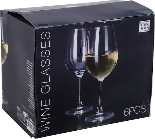 Set Pahare Vin Cu Picior Din Sticlă 350ml 6 Bucăți