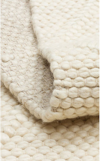 SteweHome Handmade Beige Runner Rug 80x150cm