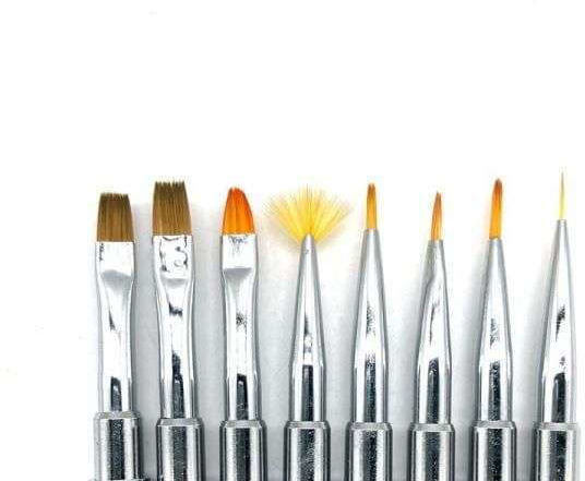 Set Nail Brushes 8pcs 3666