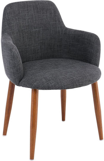 Soul Dining Chair With Fabric Upholstery Grey 57x78cm EM713,1