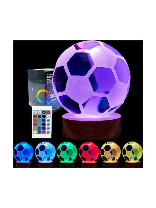 Decorative Table Lamp RGB Crystal Ball 8x6cm
