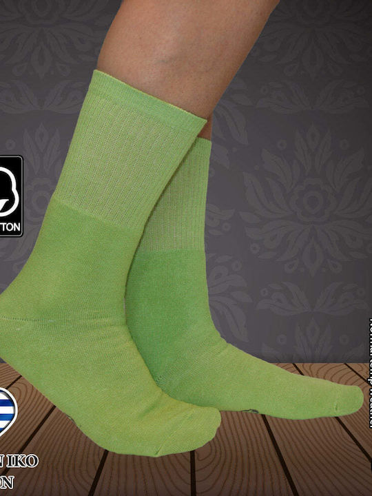 Dimi Socks Баскетболни Спортни Чорапи Лайм 1 Чифт