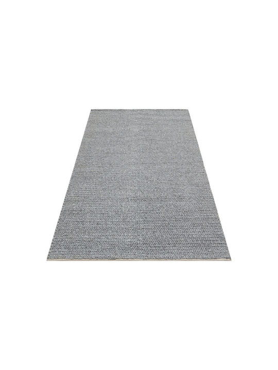 SteweHome Handmade Gray Runner Rug 80x150cm