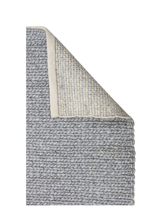 SteweHome Handmade Gray Runner Rug 80x150cm