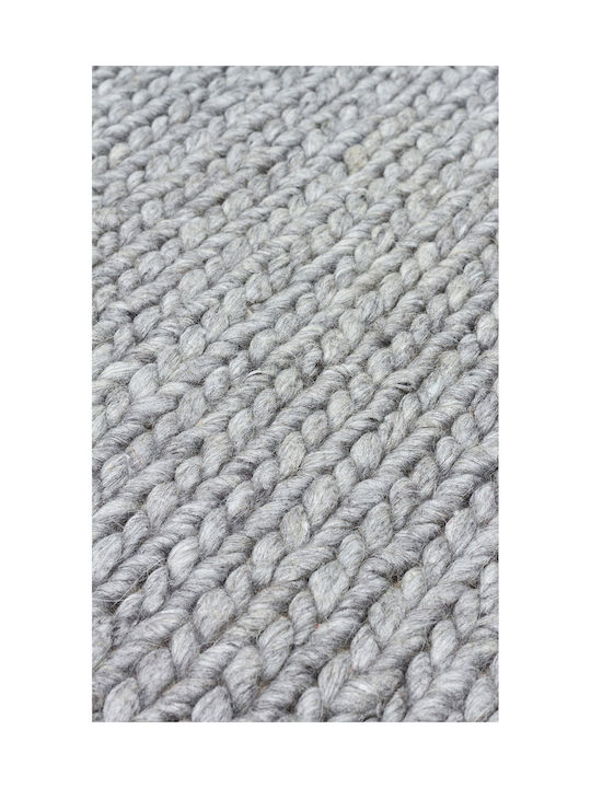 SteweHome Handmade Gray Runner Rug 80x150cm
