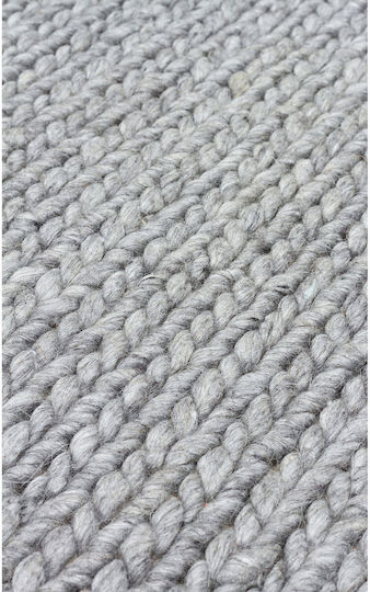 SteweHome Χειροποίητο Χαλί Ορθογώνιο Γκρι 130x190cm