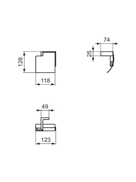 Ideal Standard Conca Silver Paper Holder