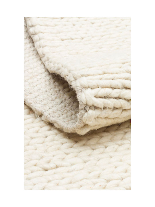 SteweHome Handmade Beige Runner Rug 80x150cm