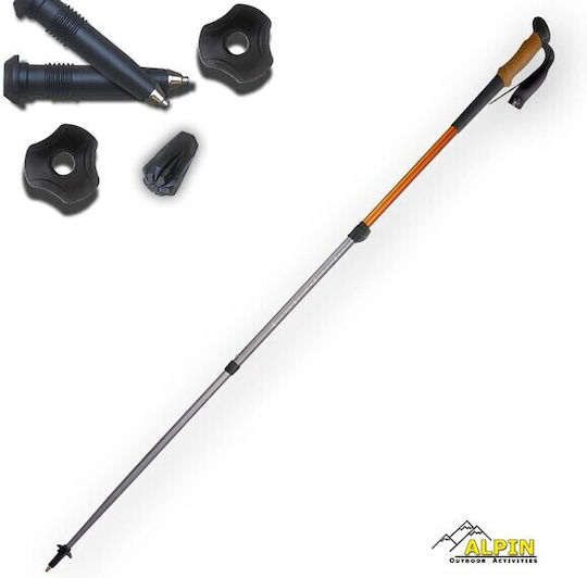 Alpin Telescopic Trekking Poles 2 Pieces Orange