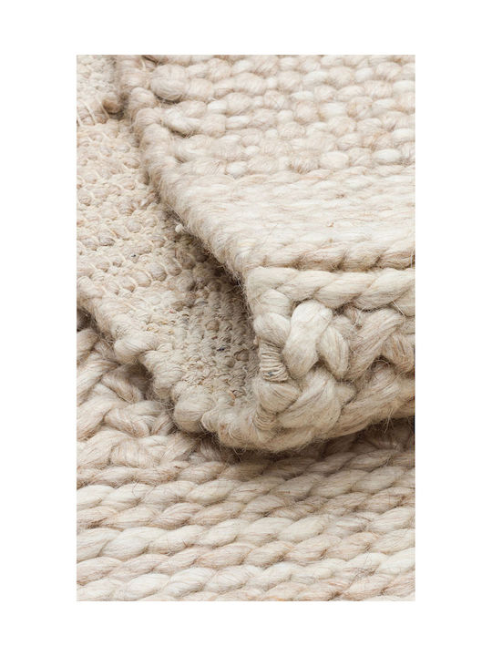 SteweHome Handmade Beige Runner Rug 80x300cm