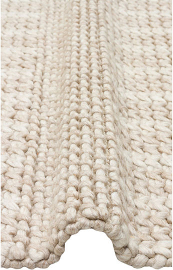 SteweHome Handmade Rug 80x300cm Beige SteweHome Handmade Rug 80x300cm Beige