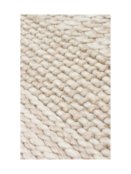 SteweHome Handmade Beige Runner Rug 80x300cm