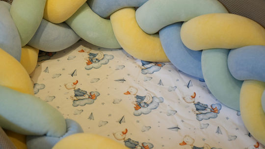 Grandes Suenos The Pastels Crib Bumper Braided Inside The Pastels 200cm