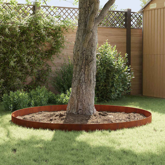 vidaXL Gardă Vie De Grădină Metalică Maro 1m x 12cm 10 Bucăți